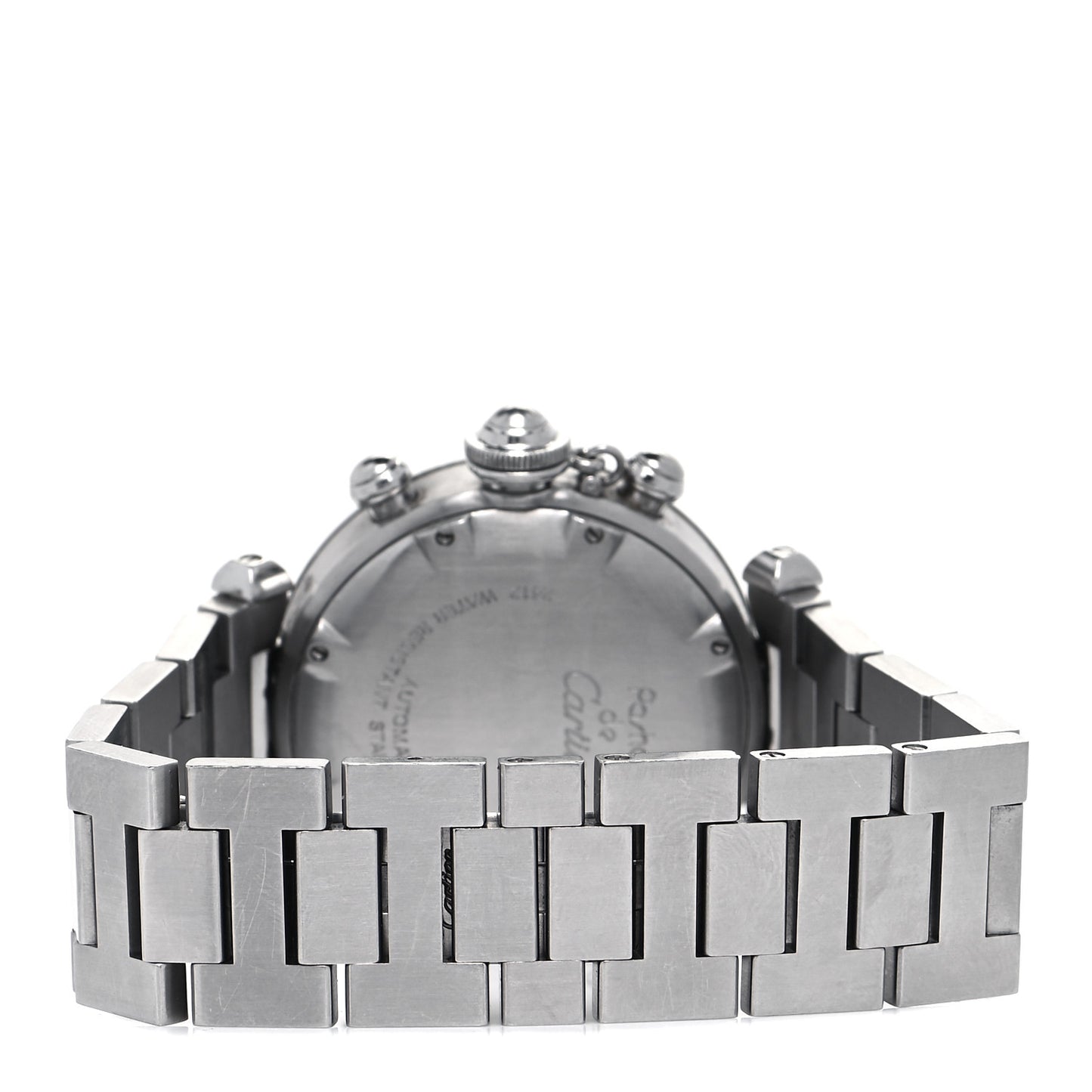 Stainless Steel 35mm Pasha C Chronograph Automatic Watch Black