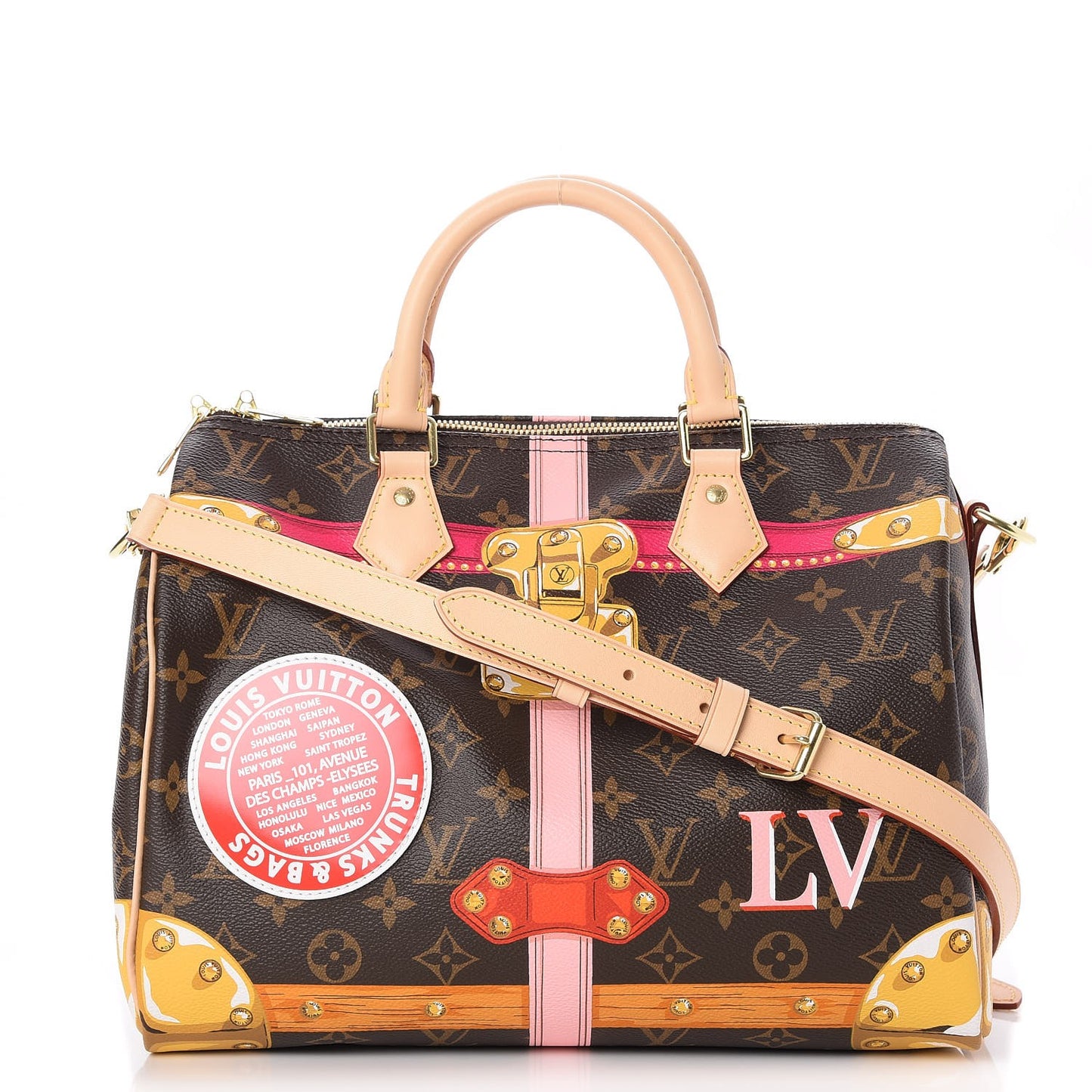 Monogram Summer Trunks Speedy Bandouliere 30