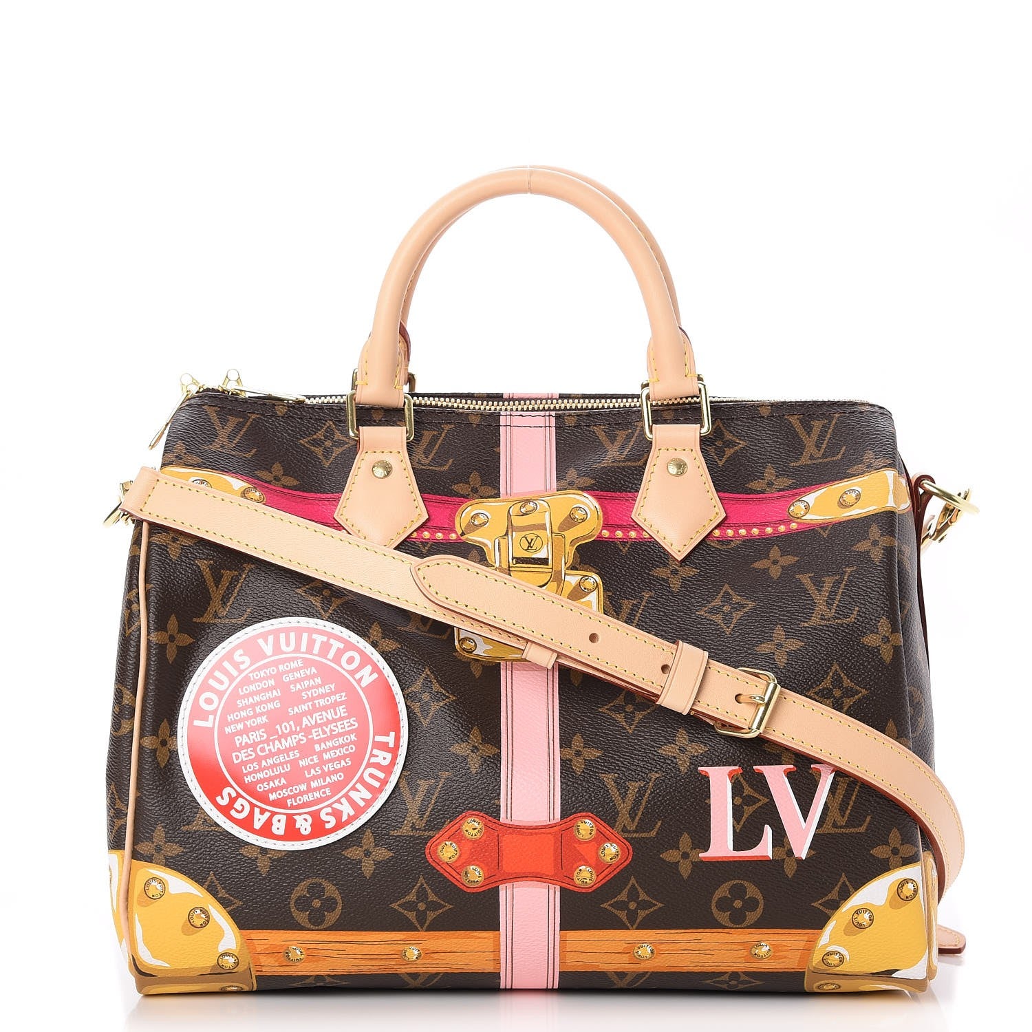 Louis Vuitton Monogram Summer Trunks Speedy Bandouliere 30 1 of 8
