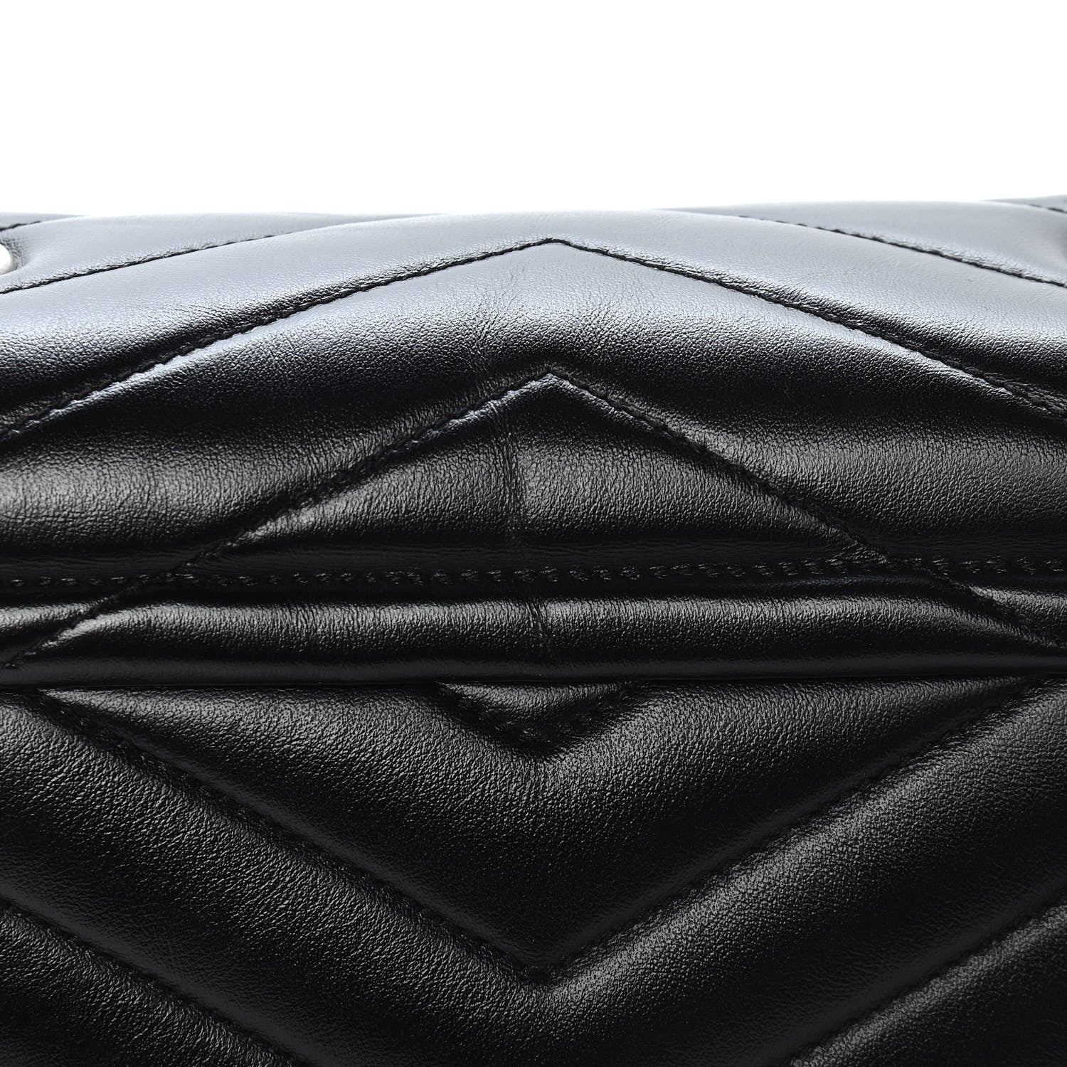 Saint Laurent Calfskin Y Quilted Monogram Medium Loulou Chain Satchel Black 10 of 10