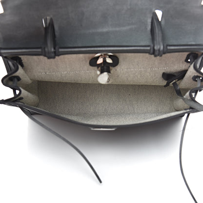 Hermes Toile H Berline Vache Hunter Herbag Zip PM 31 Black Ecru 6 of 14