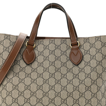 Gucci Soft GG Supreme Monogram Small Crossbody Tote Beige Cuir 8 of 11