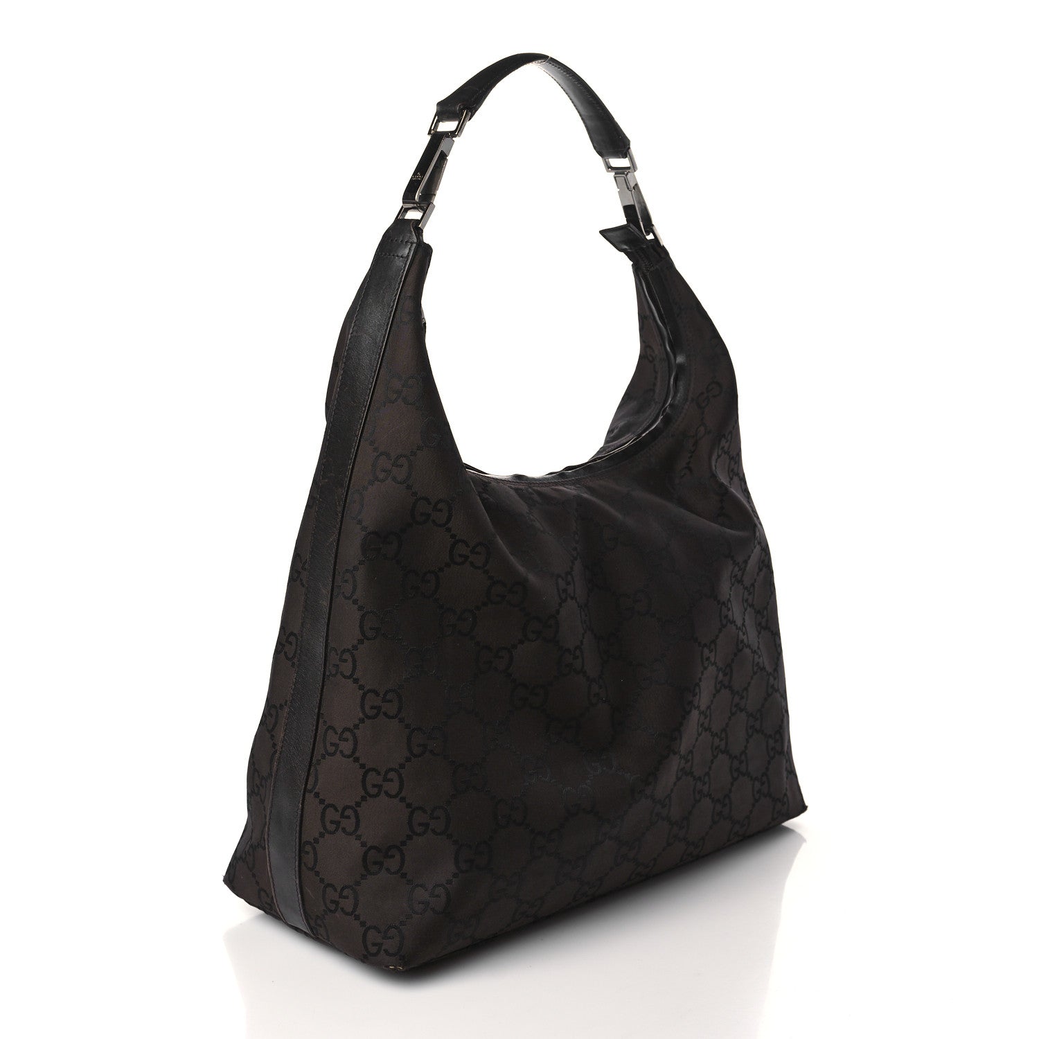 Gucci Nylon Monogram Hobo Dark Brown 3 of 11