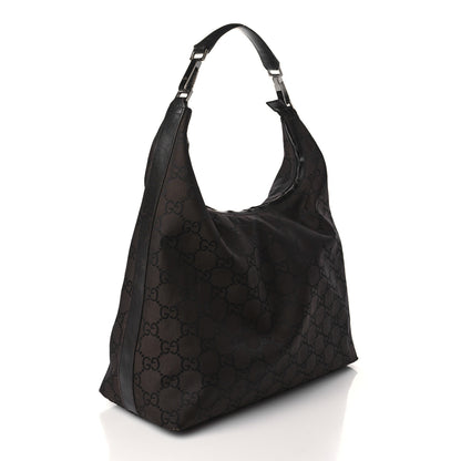 Gucci Nylon Monogram Hobo Dark Brown 3 of 11