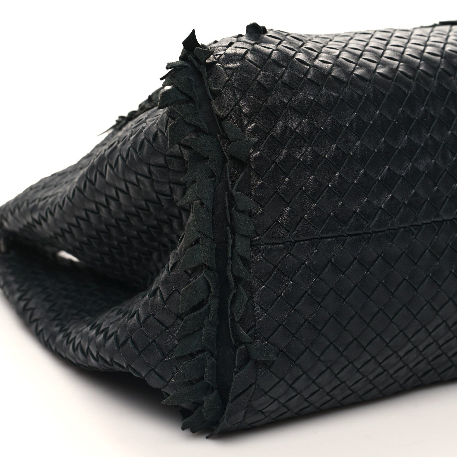 Bottega Veneta Nappa Intrecciato Large Franges Shoulder Bag Black 9 of 11