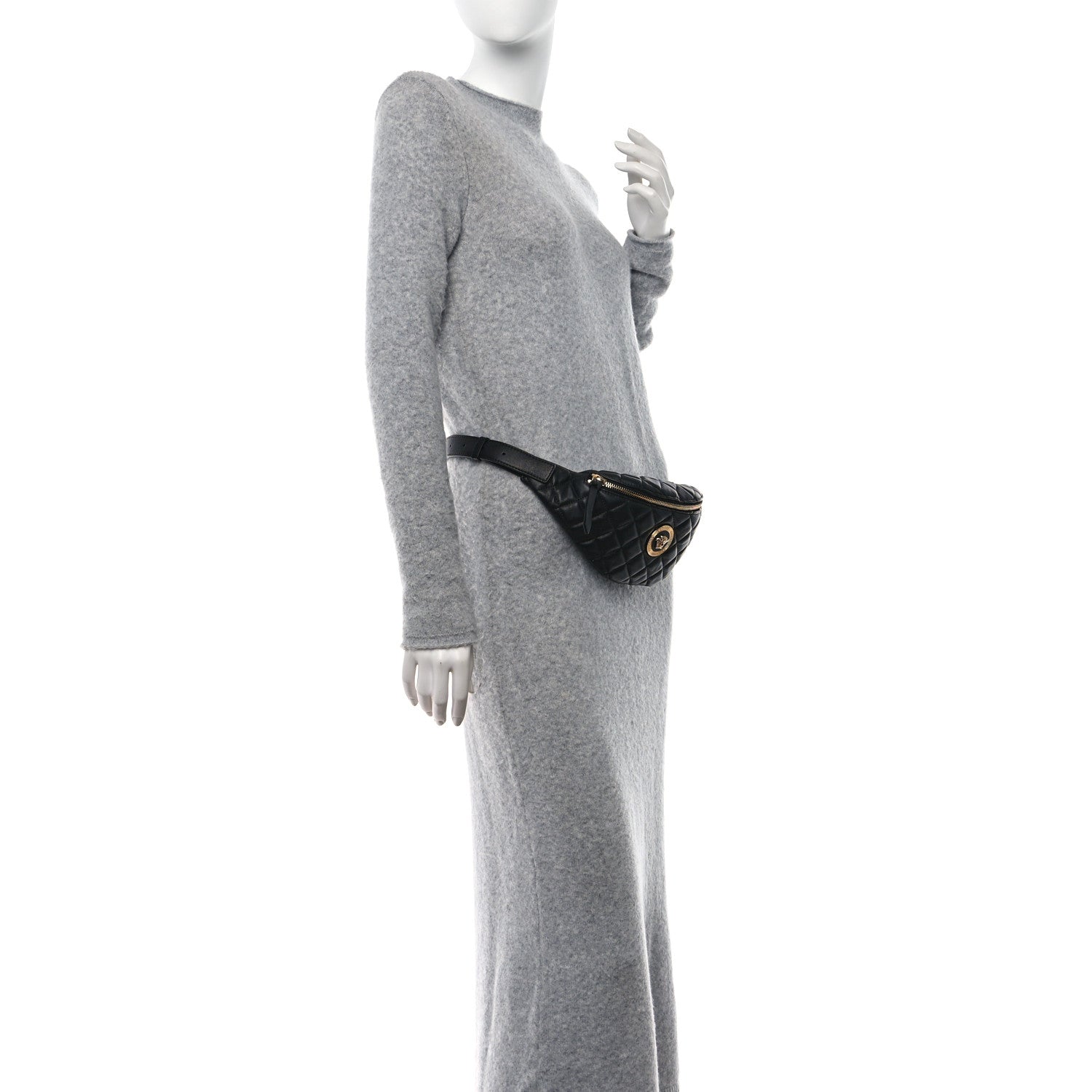 Versace Nappa Quilted Medusa Belt Bag Black 2 of 9