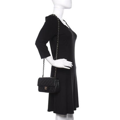 Chanel Lambskin Quilted Mini Rectangular Flap Black 2 of 11