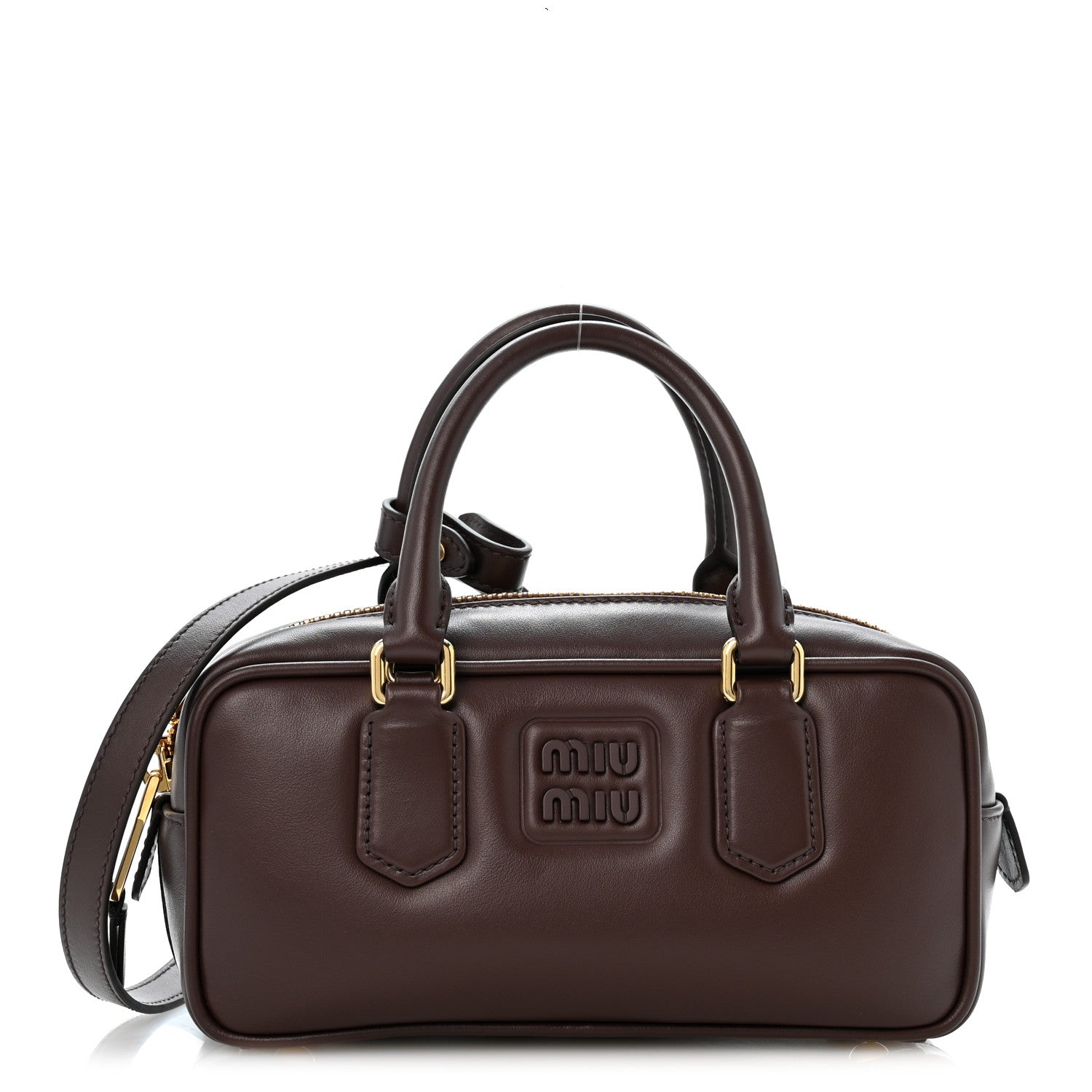 Miu Miu Calfskin Mini Arcadie Top Handle Bag Briarwood 1 of 11