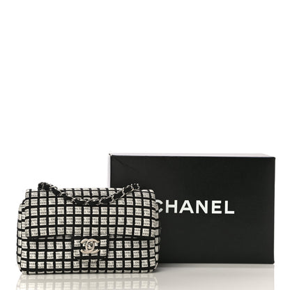 Chanel Ribbon Tweed Small Single Flap Black White 16 of 16