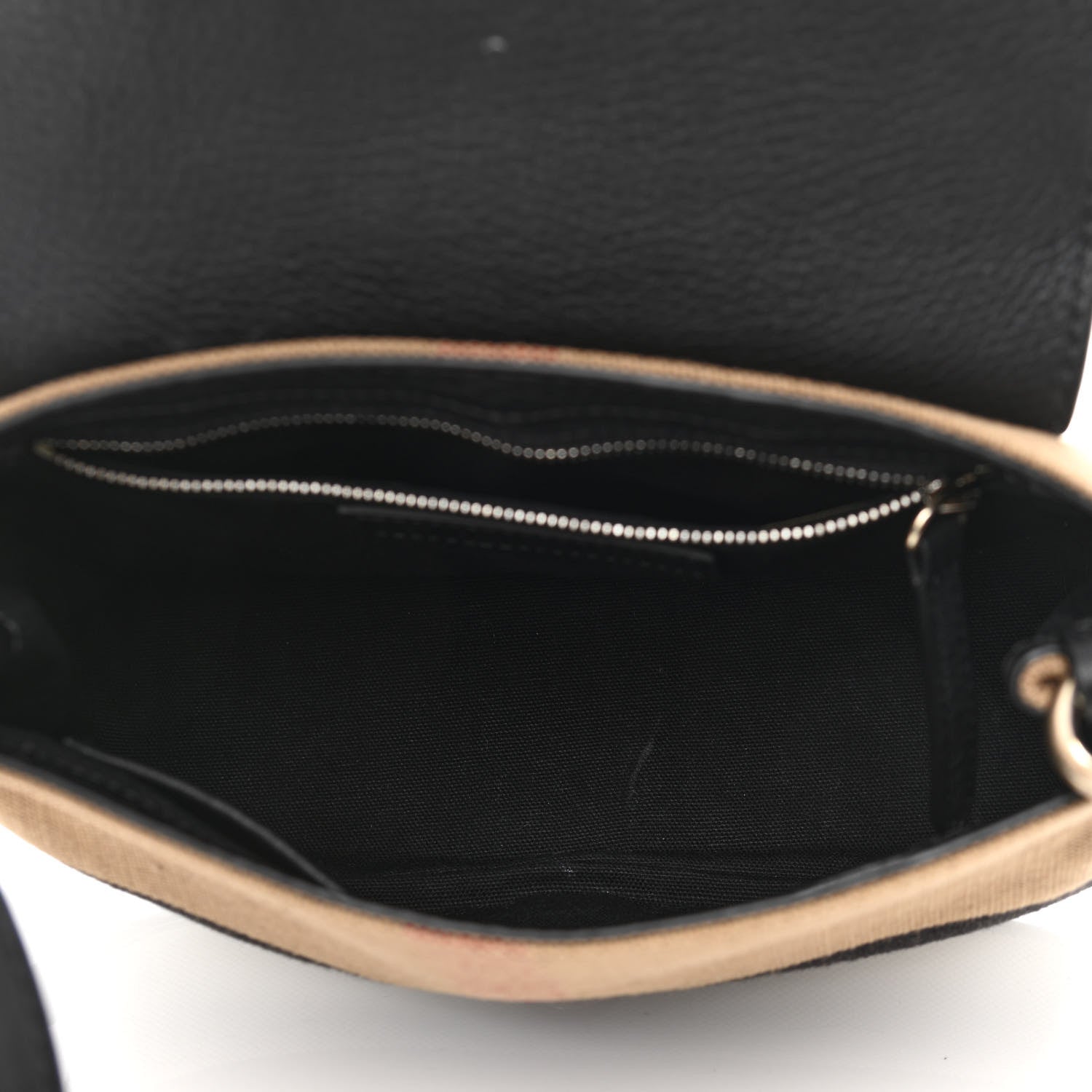 Burberry Mega Check Grainy Calfskin Small Gowan Messenger Bag Black 5 of 12