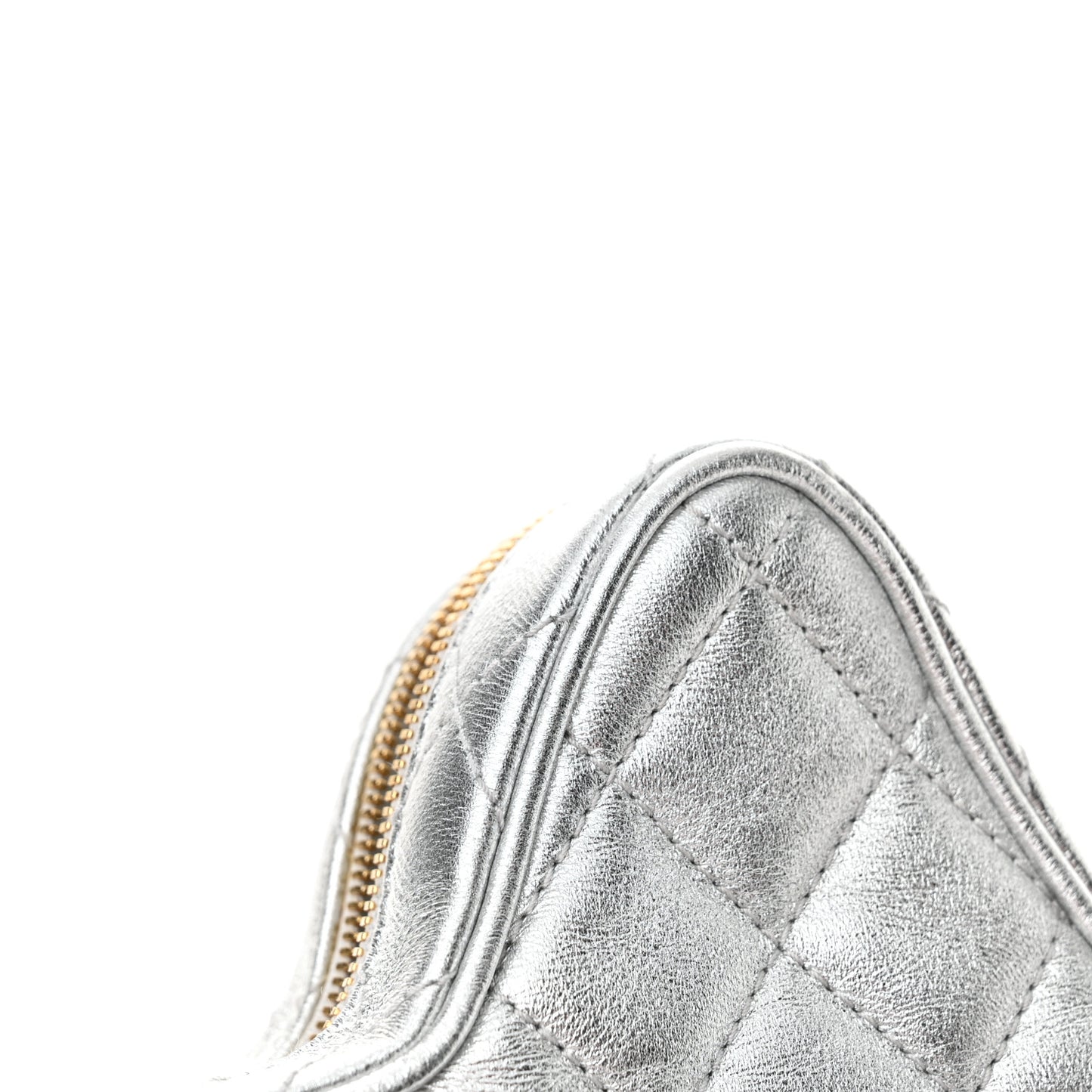 Metallic Lambskin Walk Of Fame Bag Silver