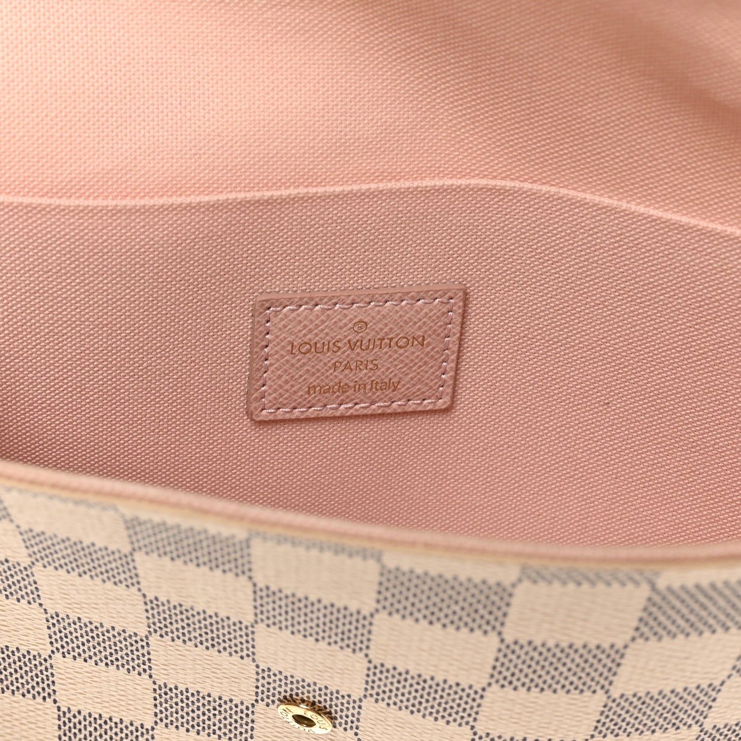 Louis Vuitton Damier Azur Pochette Felicie Chain Wallet Rose Ballerine 7 of 11