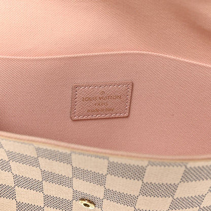 Louis Vuitton Damier Azur Pochette Felicie Chain Wallet Rose Ballerine 7 of 11