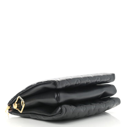 Louis Vuitton Lambskin Embossed Monogram Coussin PM Black 4 of 10