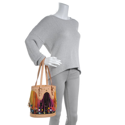 Louis Vuitton Monogram Multicolor Fringe Bucket Black 2 of 8