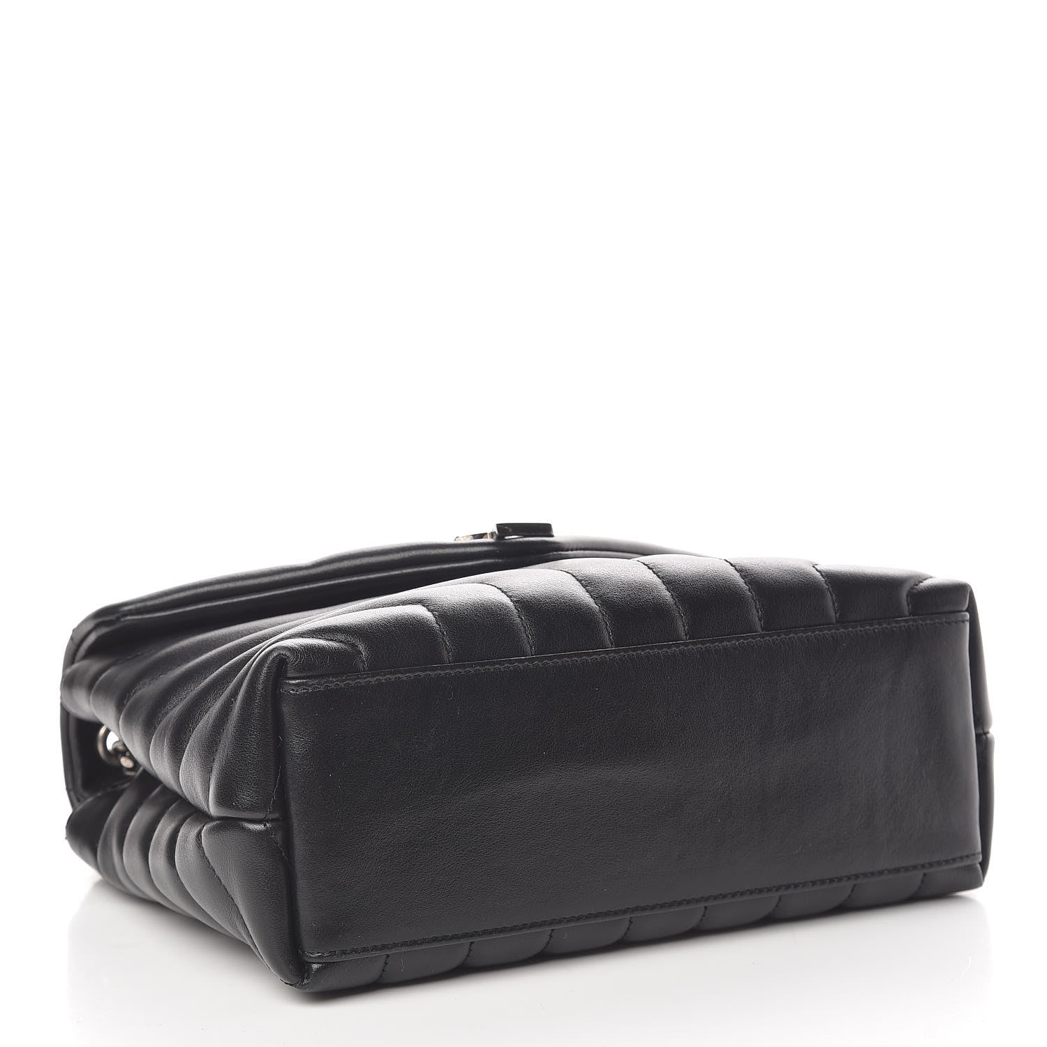 Saint Laurent Calfskin Y Quilted Monogram Small Charm Loulou Chain Satchel Black 4 of 10
