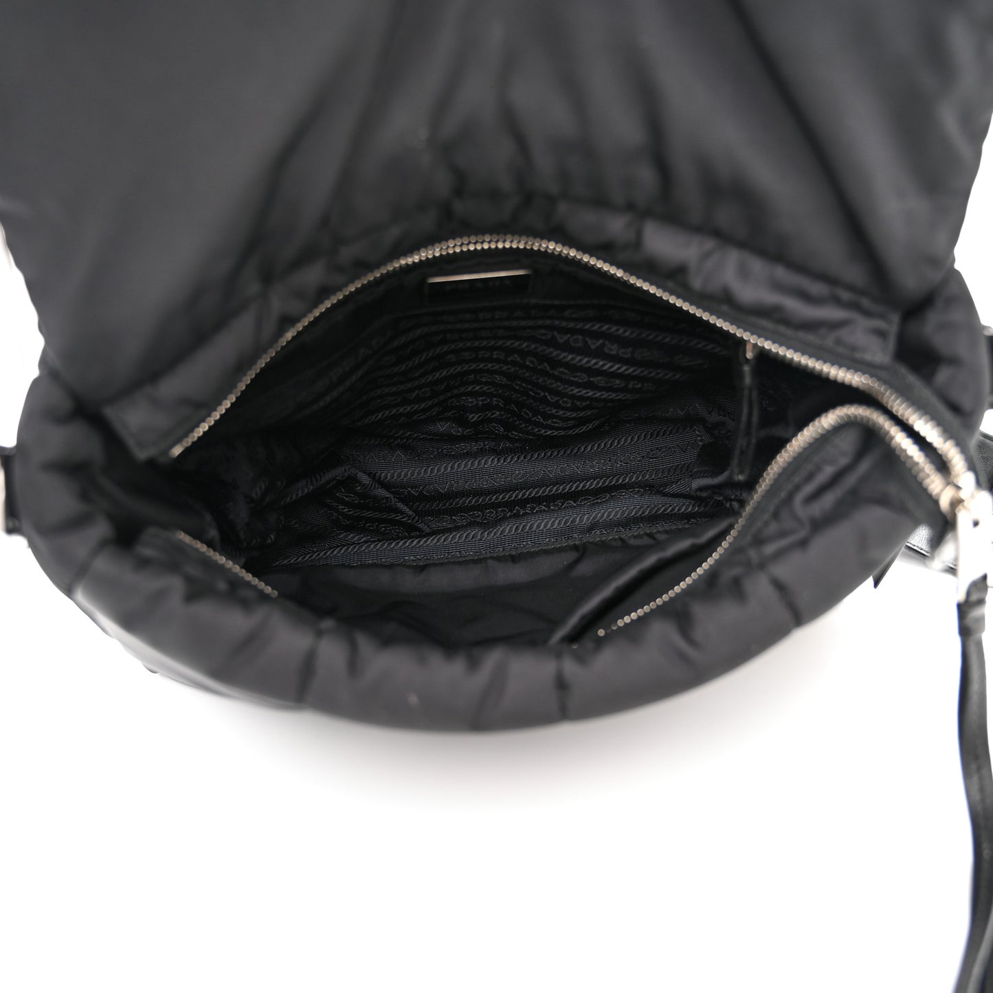 Tessuto Nylon Bomber Messenger Black
