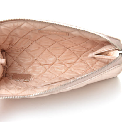 Chanel Metallic Lambskin Quilted Cosmetic Pouch Light Gold 5 of 8