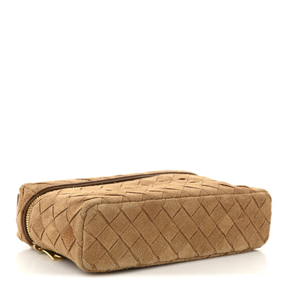 Bottega Veneta Suede Intrecciato Bang Bang Vanity Case Amber 4 of 10