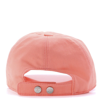 Chanel Cotton CC Cap Hat Orange Turquoise 5 of 7