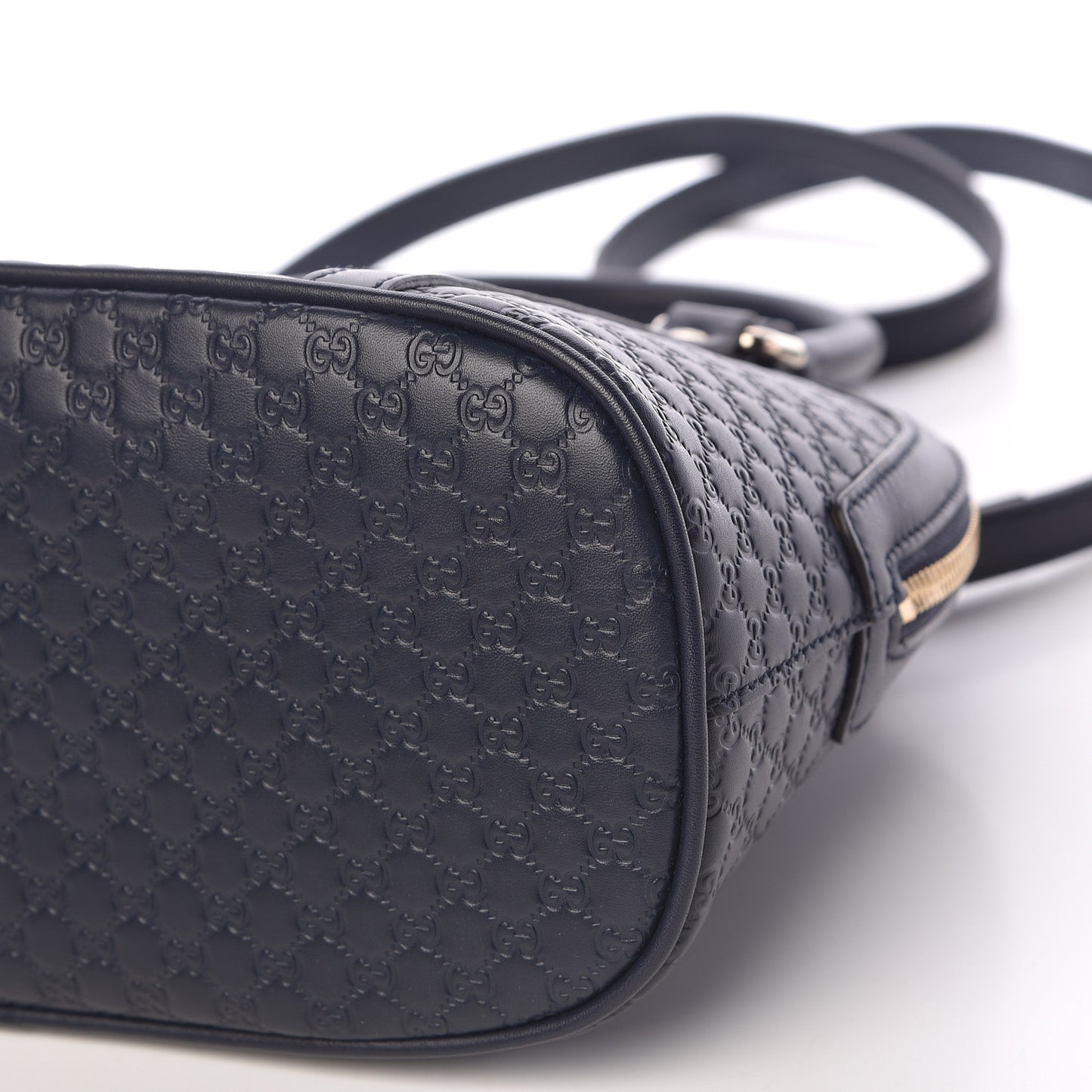 Soft Microguccissima Mini Dome Bag Blue