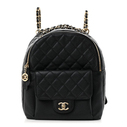 Chanel Caviar Quilted Medium Zip Around Backpack Black 1 of 14