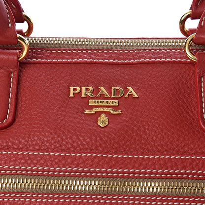Prada Vitello Daino Satchel Fuoco 13 of 13