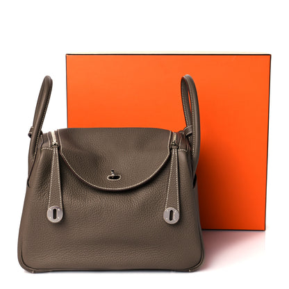 Hermes Taurillon Clemence Lindy 30 Etoupe 11 of 11
