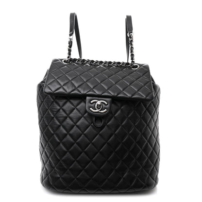 Chanel Lambskin Quilted Large Urban Spirit Backpack Black 1 of 10