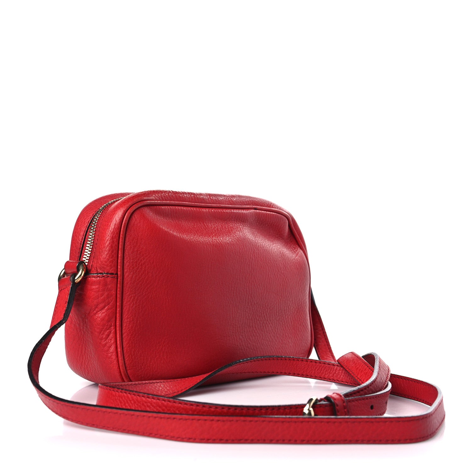 Gucci Pebbled Calfskin Small Soho Disco Bag Tabasco Red 3 of 12