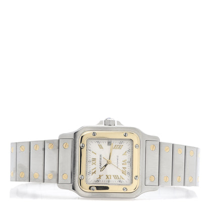 Cartier Stainless Steel 18K Yellow Gold 29mm Santos De Cartier Galbee Automatic Watch 3 of 6