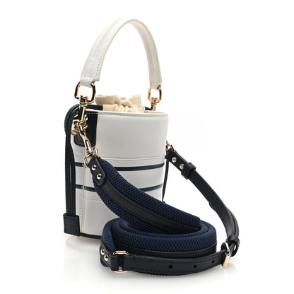 Christian Dior Calfskin Micro Dior Vibe Bucket White Blue 3 of 9
