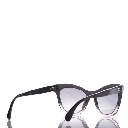Chanel Polarized Acetate CC Cat Eye Summer Sunglasses 5350 Black 4 of 7