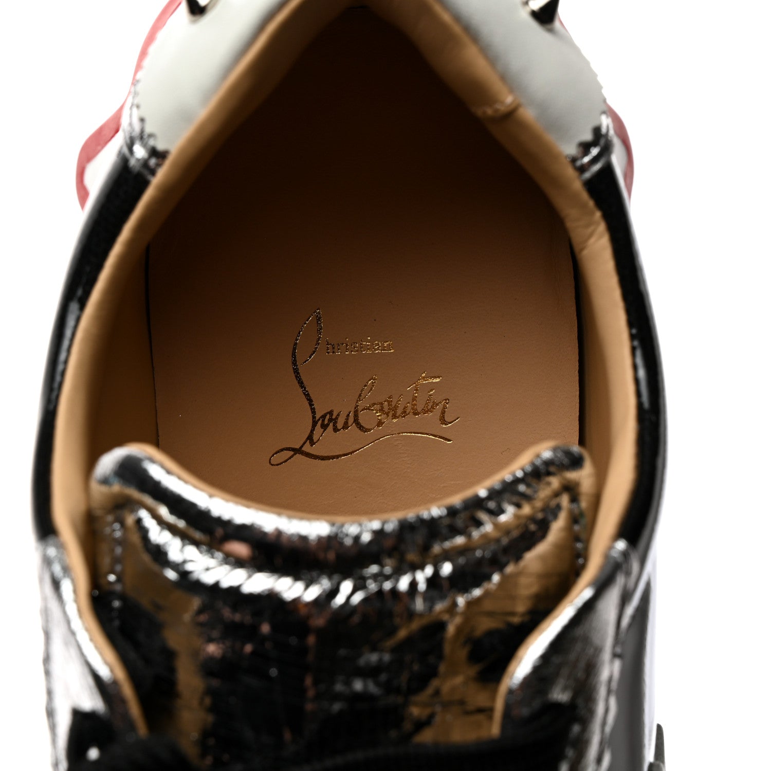 Christian Louboutin Cracked Nappa Calfskin Mens Loubishark Sneakers 44 Multicolor 6 of 7
