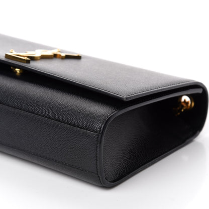 Saint Laurent Grain De Poudre Medium Classic Monogram Kate Satchel Black 7 of 11
