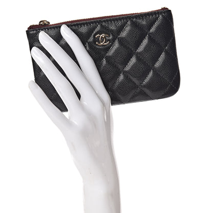 Chanel Caviar Quilted Small Cosmetic Case Black 2 of 8