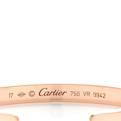 Cartier 18K Pink Gold LOVE Cuff Bracelet 17 3 of 3