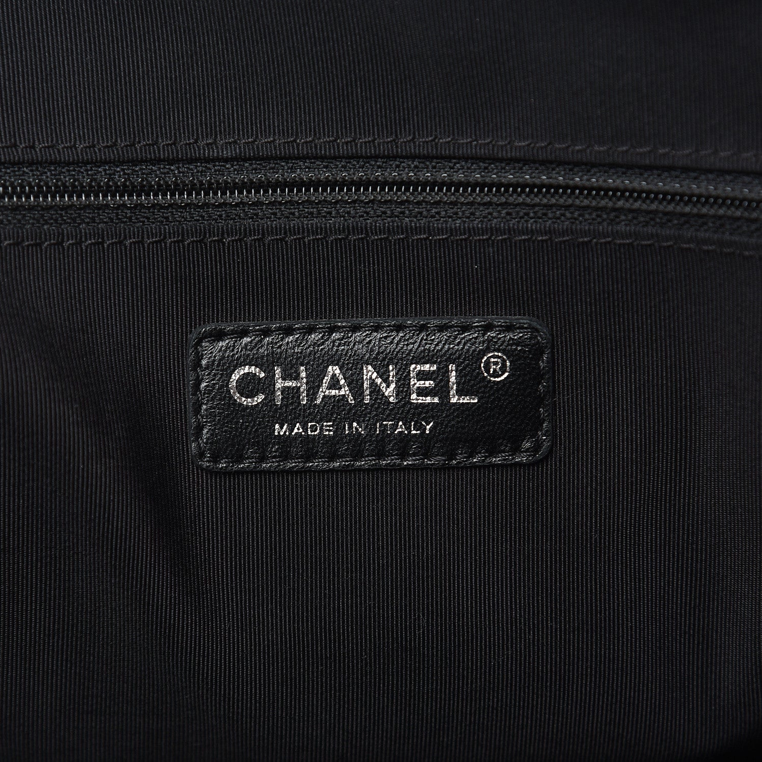 Chanel Vinyl Quilted CC Large Tote Black 6 of 13