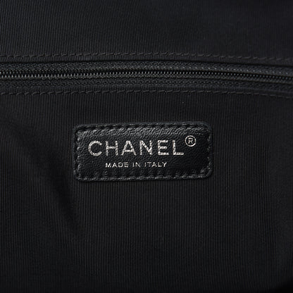 Chanel Vinyl Quilted CC Large Tote Black 6 of 13