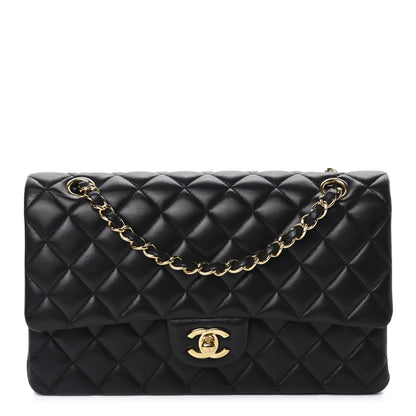 Chanel Lambskin Quilted Medium Double Flap Black 1 of 12