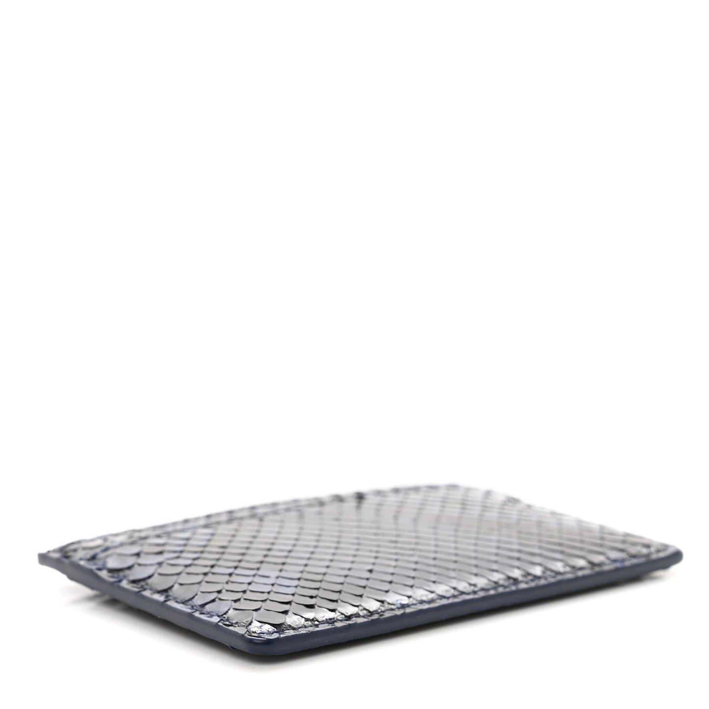 Snakeskin Card Holder Black Blue