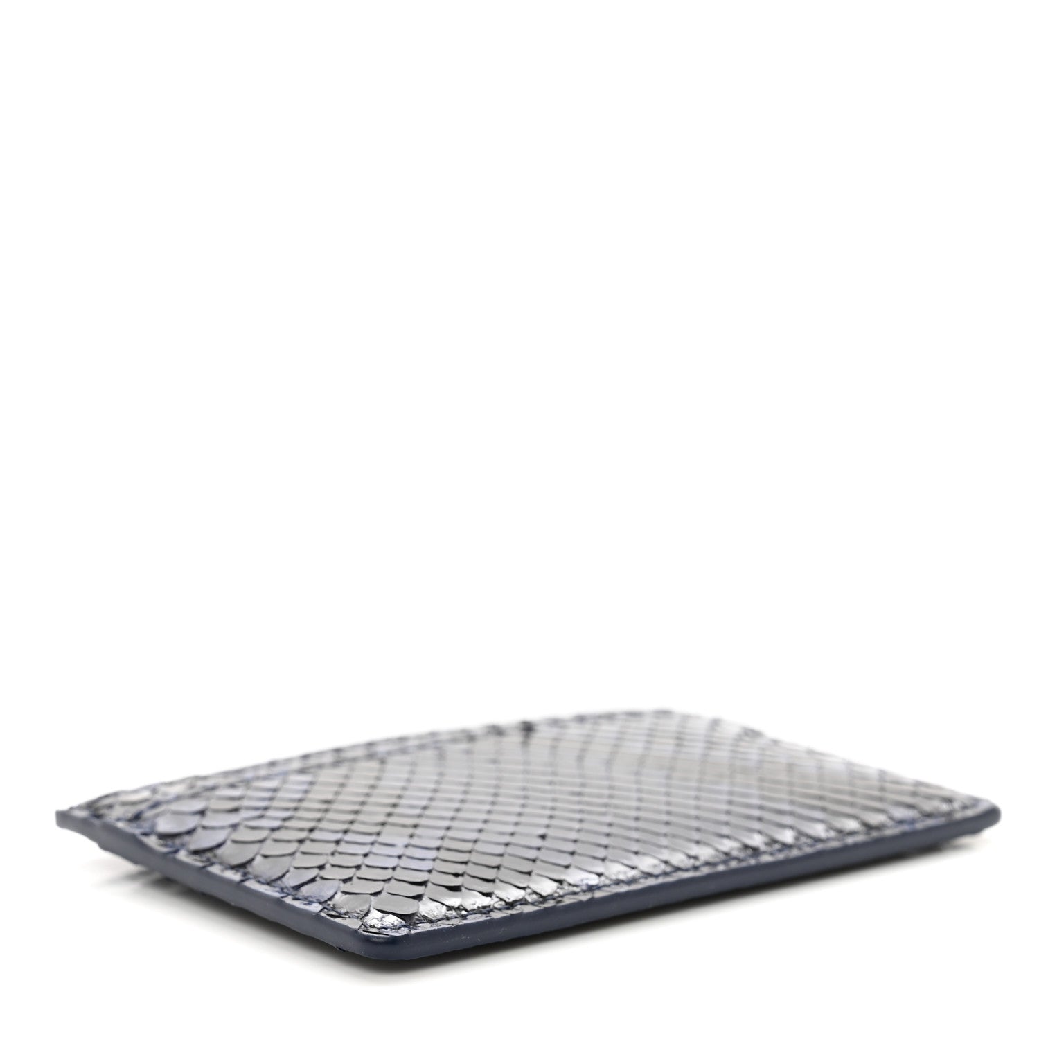 Louis Vuitton Snakeskin Card Holder Black Blue 4 of 7