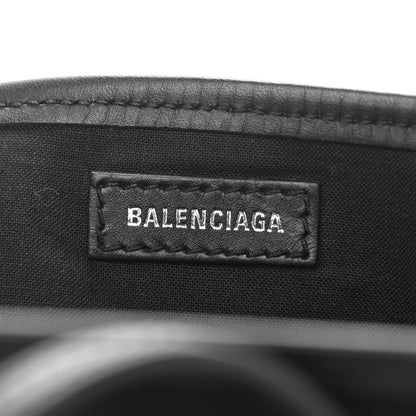 Balenciaga Cotton Canvas Polka Dot Navy Cabas XS Black White 6 of 10