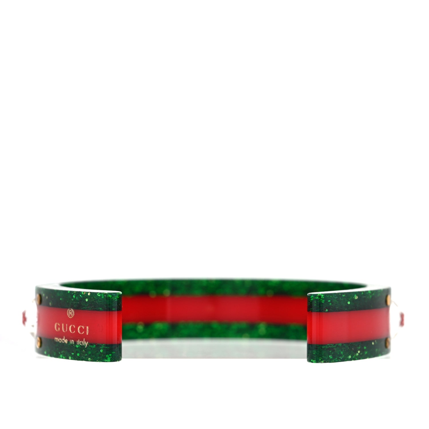 Gucci Crystal Web Cuff 16 Green Red Green Red 3 of 4