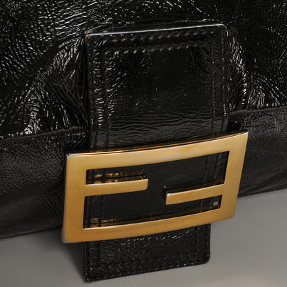 Fendi Vitello Naplak Large Convertible Baguette Black 16 of 16