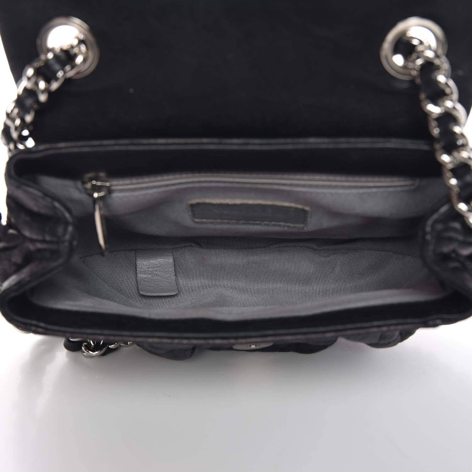 Chanel Washed Lambskin Quilted Mini Chain Around Flap Black 5 of 12