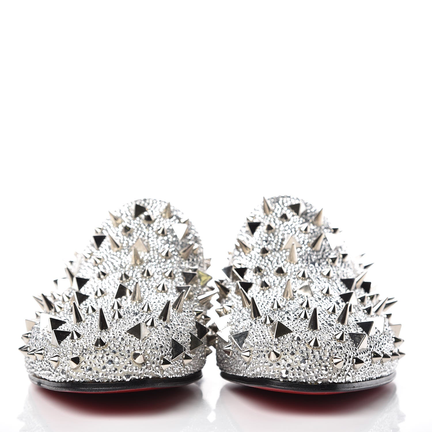Christian Louboutin Suede Burma Mens Potpourri Dandy Flat Loafers 42.5 Silver 2 of 9