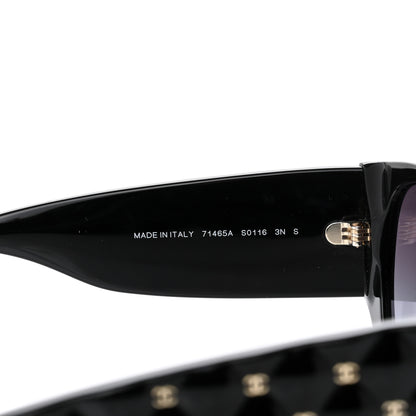 Chanel Acetate Quilted CC Pilot Sunglasses 71465 Black 5 of 7