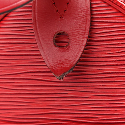 Louis Vuitton Epi Speedy 25 Castillan Red 14 of 19