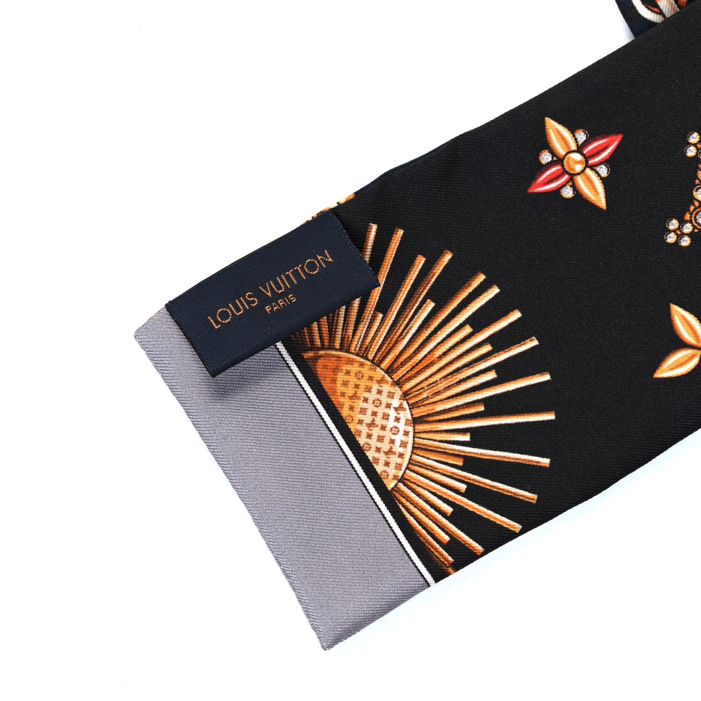 Silk Monogram Vendome Bandeau Navy